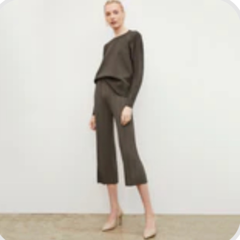 Marijane Pant - Textured Knit :: Light Ash S